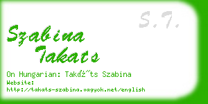 szabina takats business card